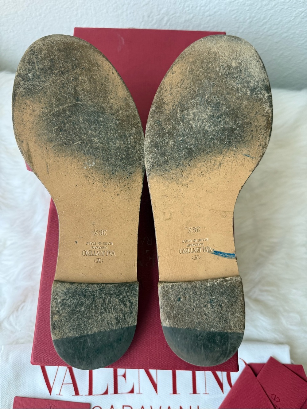 Authentic Valentino Garavani Burgundy Leather V-Logo Slide Mules - Picture 11 of 15